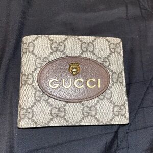 Gucci Beige and Brown Monogram Wallet